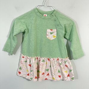 STEM Girl's Green Triangle Graphics Sweater Dress Size 18 Months